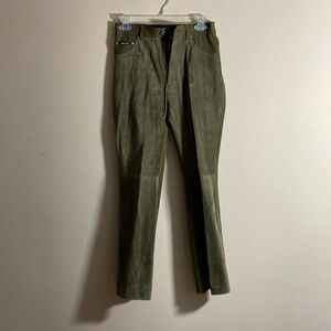 Vintage VN Olive Green Suede and Cotton Jeans